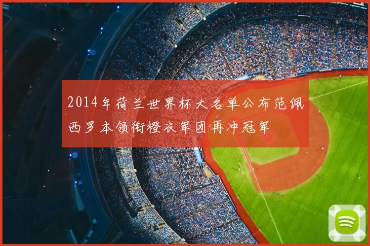 2014年荷兰世界杯大名单公布范佩西罗本领衔橙衣军团再冲冠军